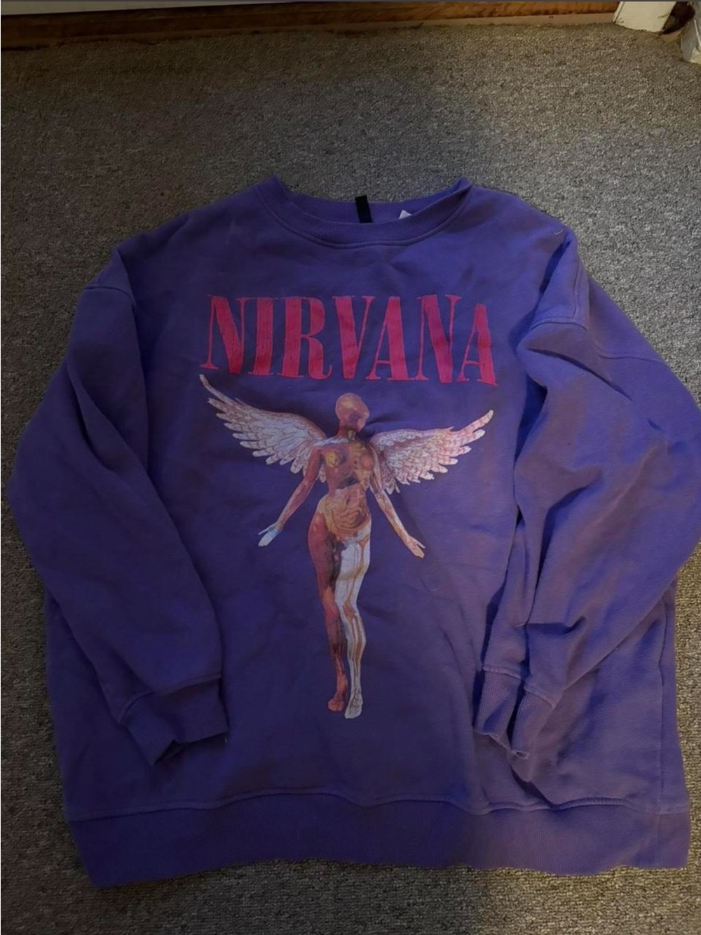 Purple Nirvana Graphic Crewneck Sweatshirt